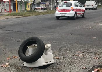 Taza de baño es utilizada para señalizar registros abiertos en Veracruz