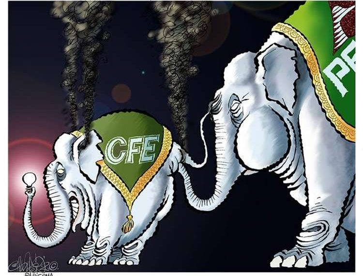 Caricatura Política.- Elefantes en terapia