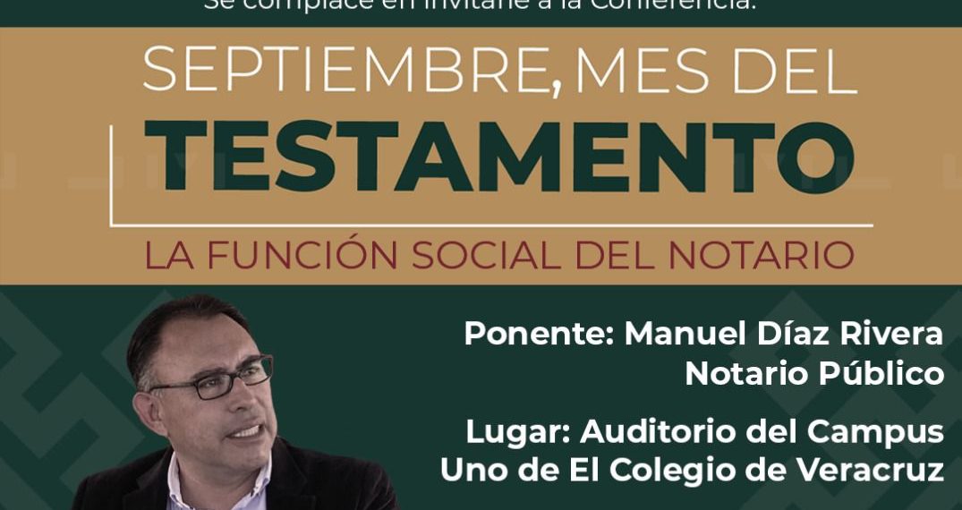 CONFERENCIA: SEPTIEMBRE MES DEL TESTAMENTO