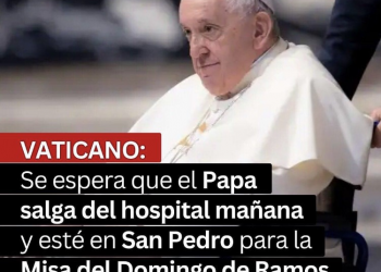 ¡Demos gracias a Dios y sigamos rezando por el Papa!